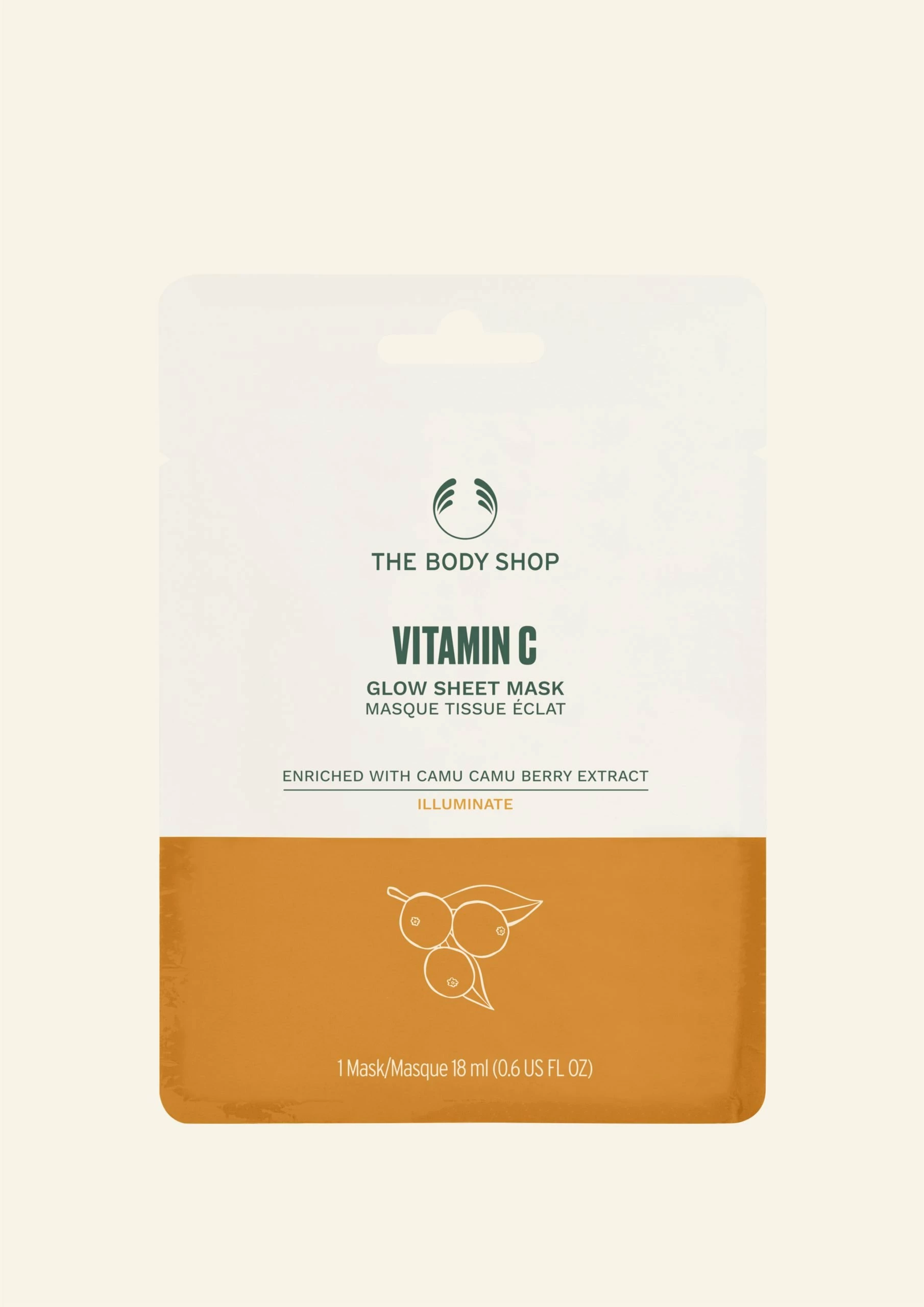 Vitamin C -Maskë Fytyre për shkëlqim 18 ML