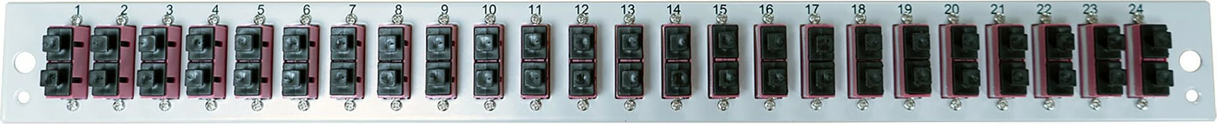 Panel frontal EFB Elektronik, 1U, 24x SC Duplex OM4, metal, i zi