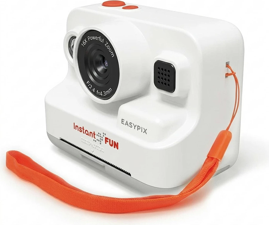 Aparat fotografik instant Easypix InstantFUN, i bardhë