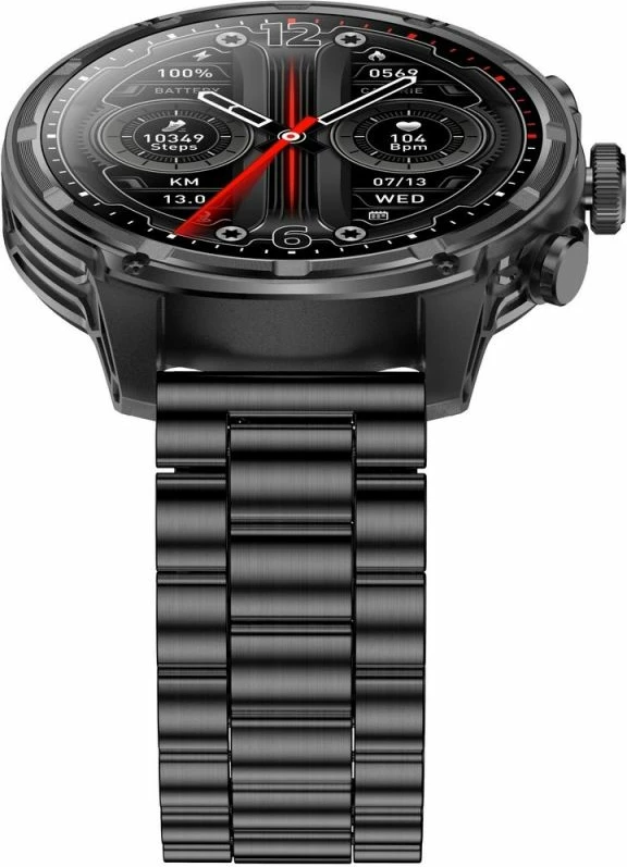 Smartwatch për meshkuj Gravity GT41-4, rrip i zi + byzylyk