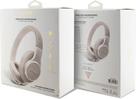 Kufje Bluetooth Guess GUBH604GEMP, on-ear, 32 orë, rozë