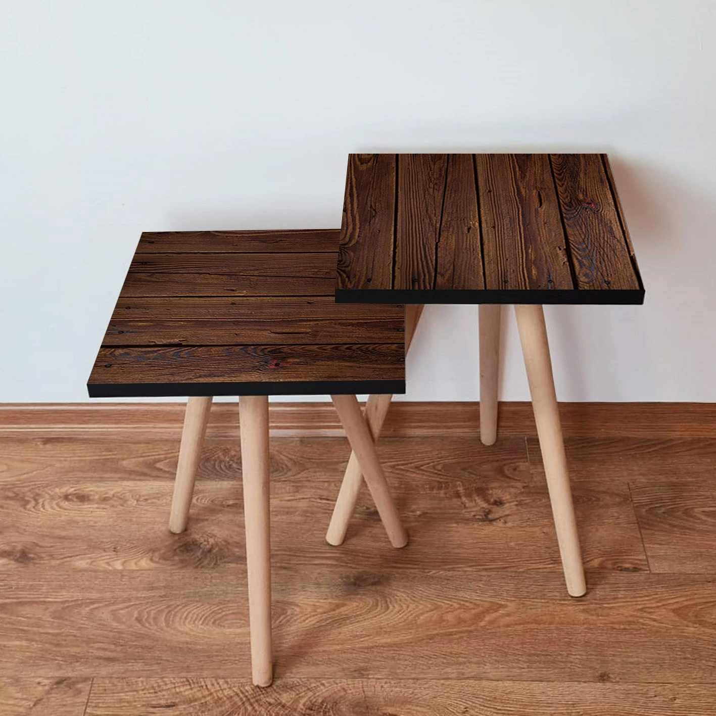 Set tavolinash ndihmëse, ngjyrë kafe, Skye Decor, 2 copë, 2Shp365