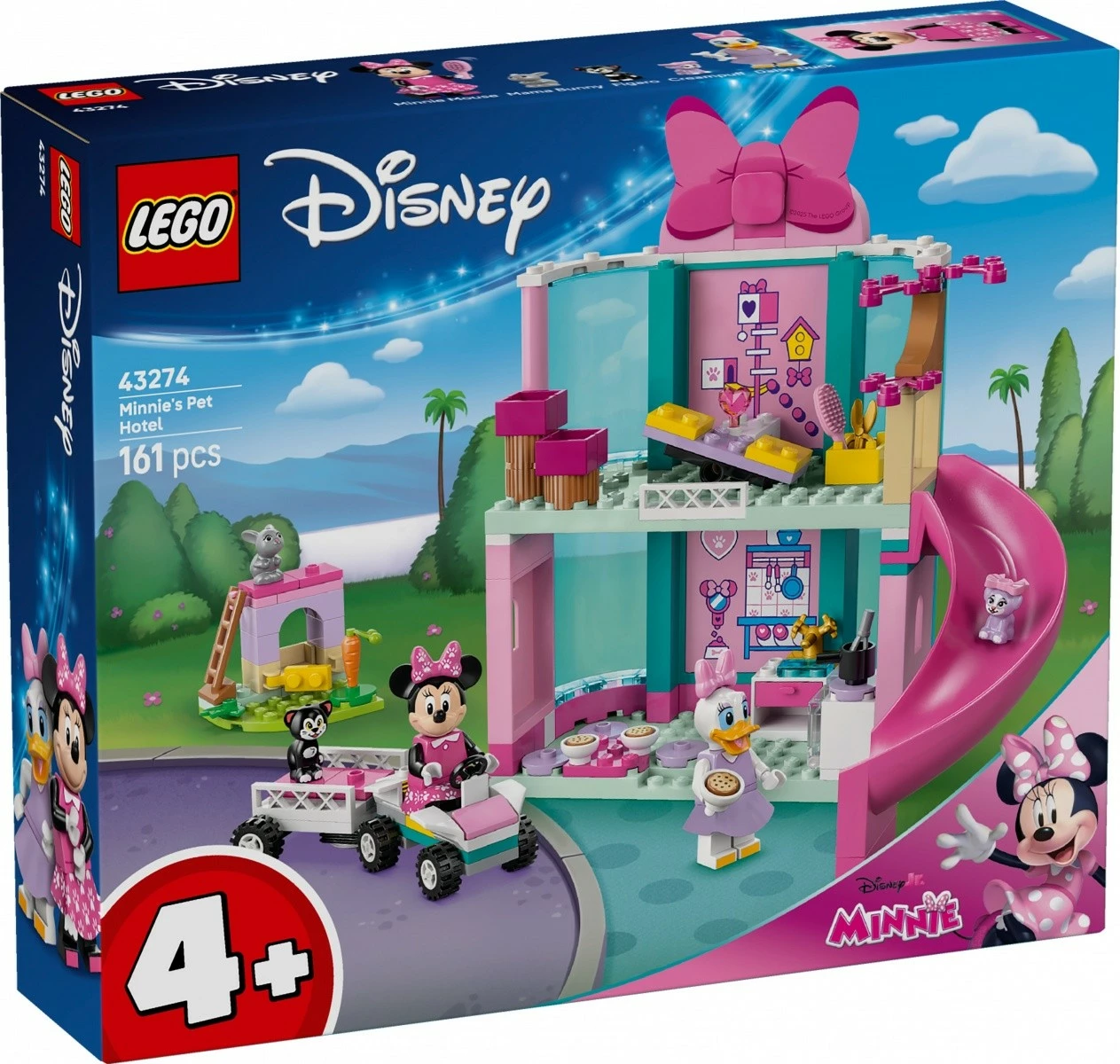 Set ndërtimi LEGO Disney Minnie Animal Hotel 43274, 161 pjesë, për fëmijë 4+
