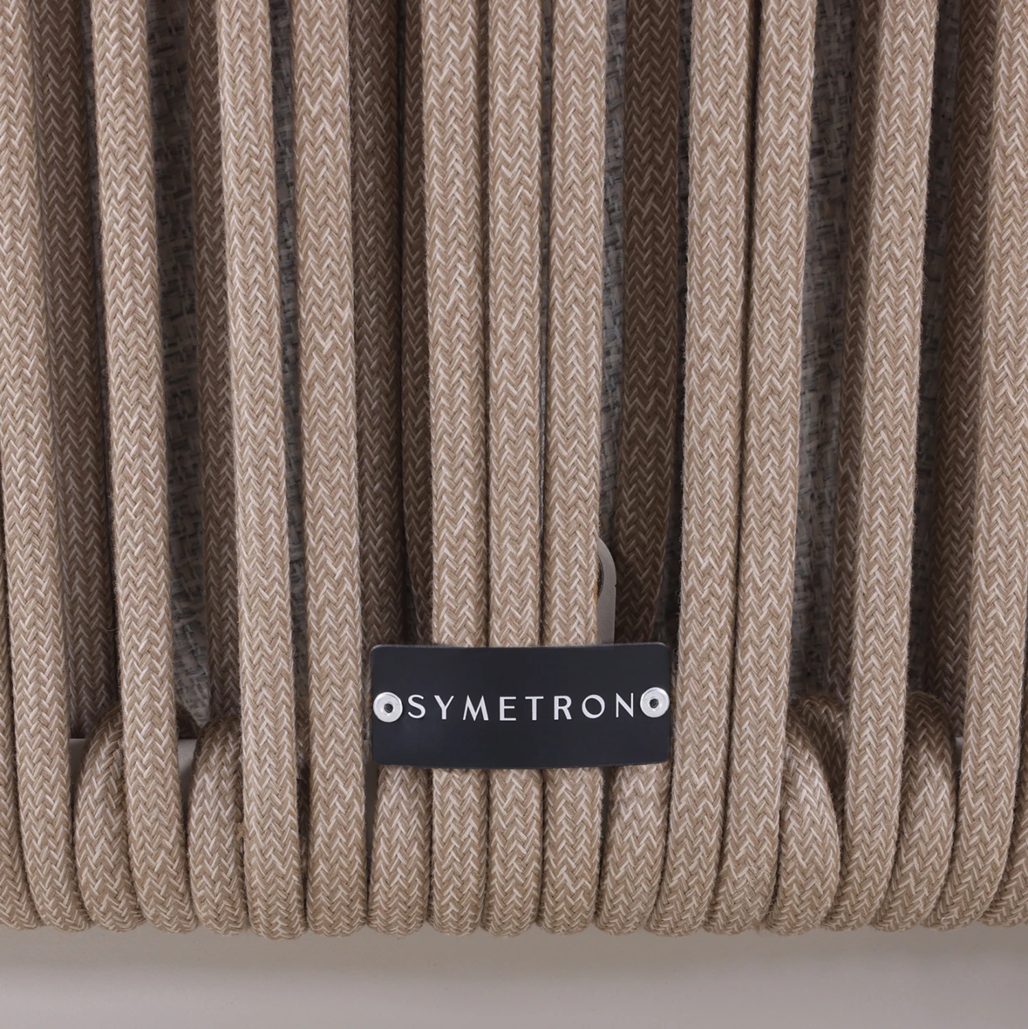 Karrige lounge rrotulluese LORIEN, alumin ngjyrë fildishi, litar, jastëkë bezhë, CD6392.01, 76x74x72cm