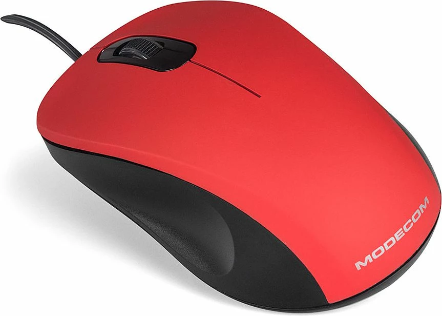 Maus Modecom M10S Silent M-MC-M10S-500 1000 DPI USB i kuq
