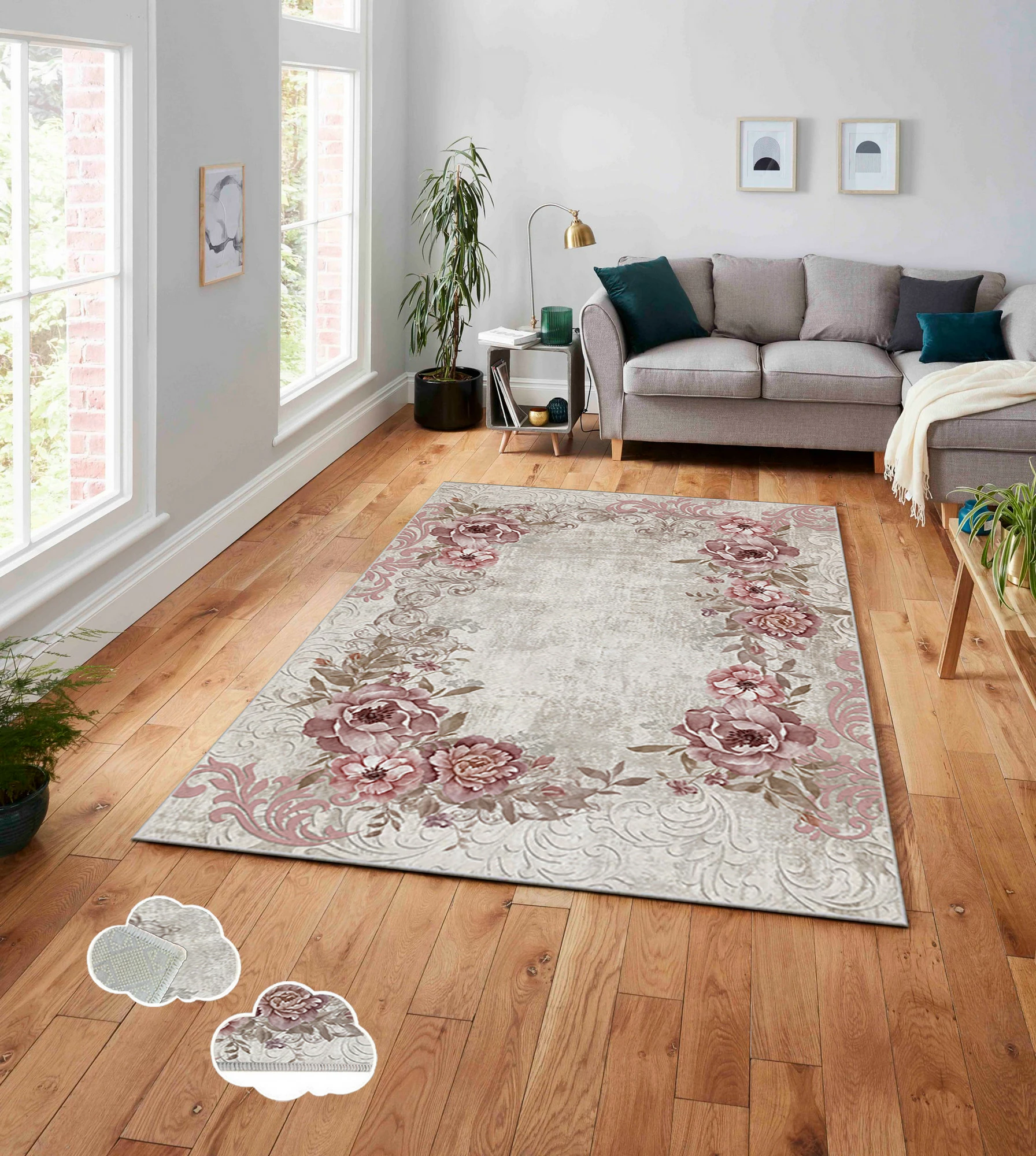 Qilim velvet luksoz, shumëngjyrësh, Conceptum Hypnose, 100x140cm, Asr Crpt-149