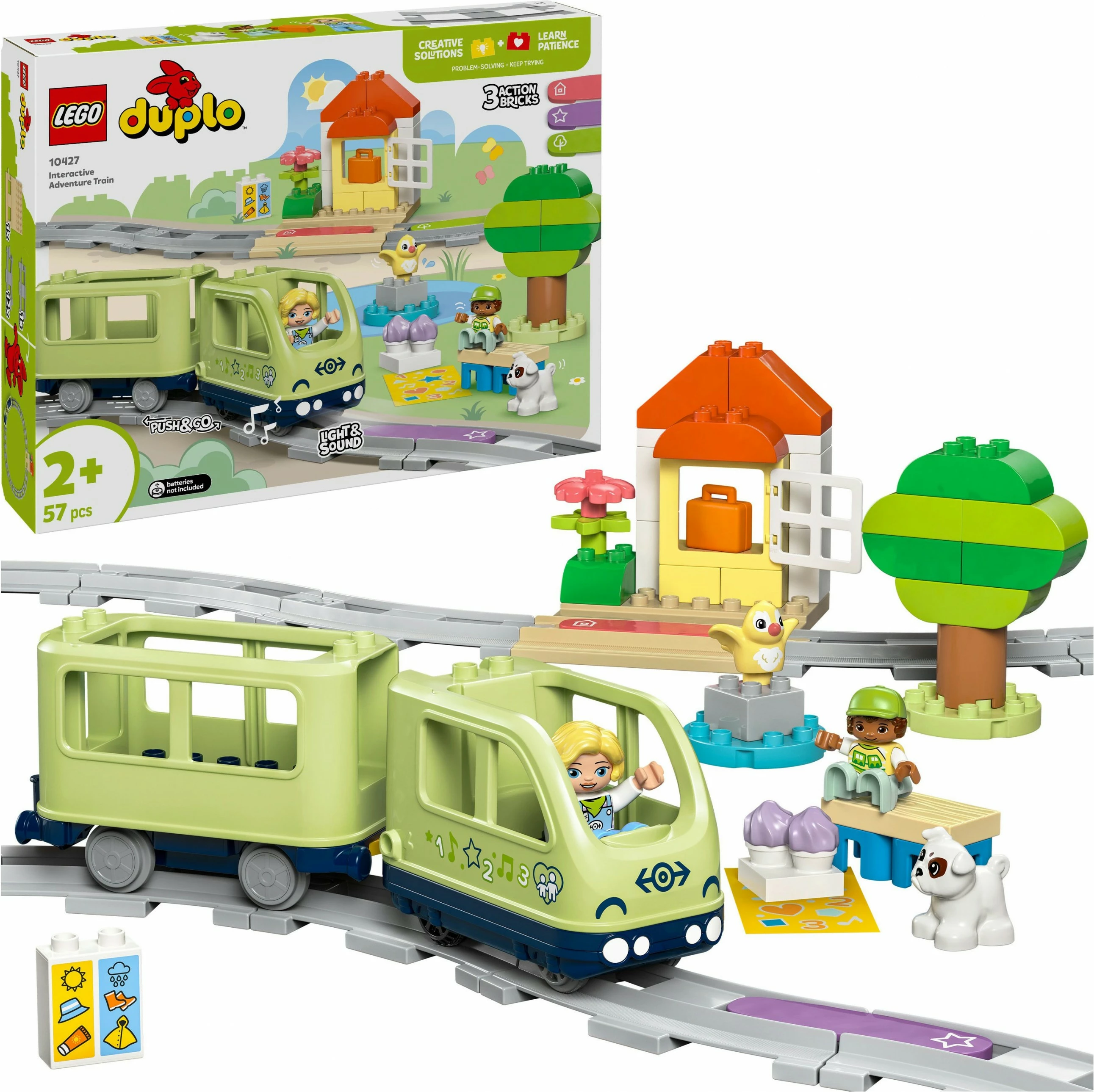 Set ndërtimi LEGO DUPLO 10427, tren interaktiv, 57 pjesë, shumëngjyrësh