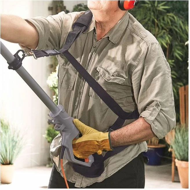 sharrë elektrike teleskopike 2-në-1 dhe gërshërë për gardh VONHAUS 2500263, 750W/460W, 8\" (20cm) Oregon, kabllo 10m, gri/zezë