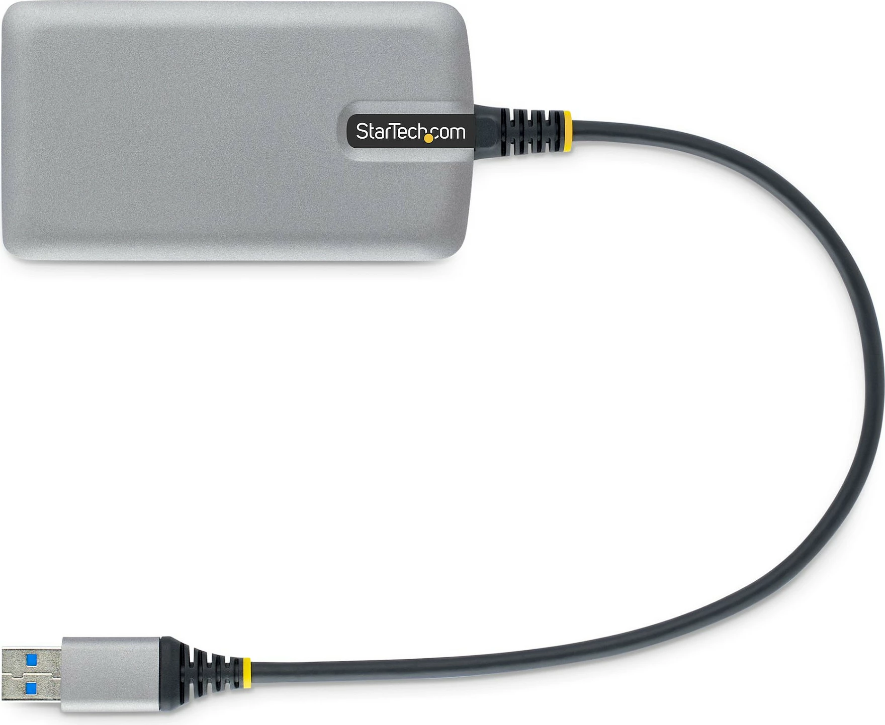 USB Hub StarTech 4-Port, USB 3.2 Gen 1 5Gbps, USB-A në 4x USB-A, me Micro-USB për energji shtesë, 30cm kabllo, gri