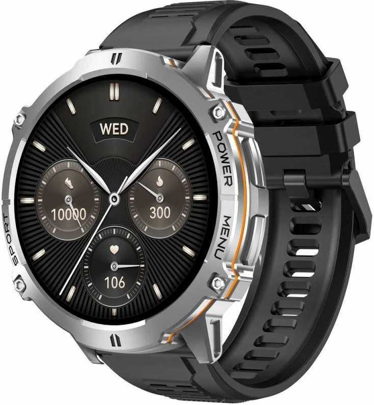 Smartwatch Gravity GT42-3, rrip grafit + byzylyk