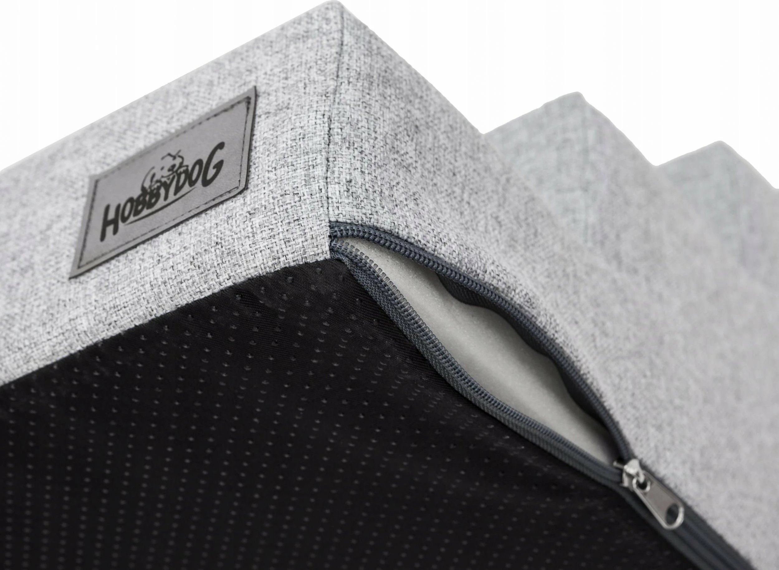 Shkallë për qen Hobbydog Small Steps Inari 30x50x30 cm, gri e çelët