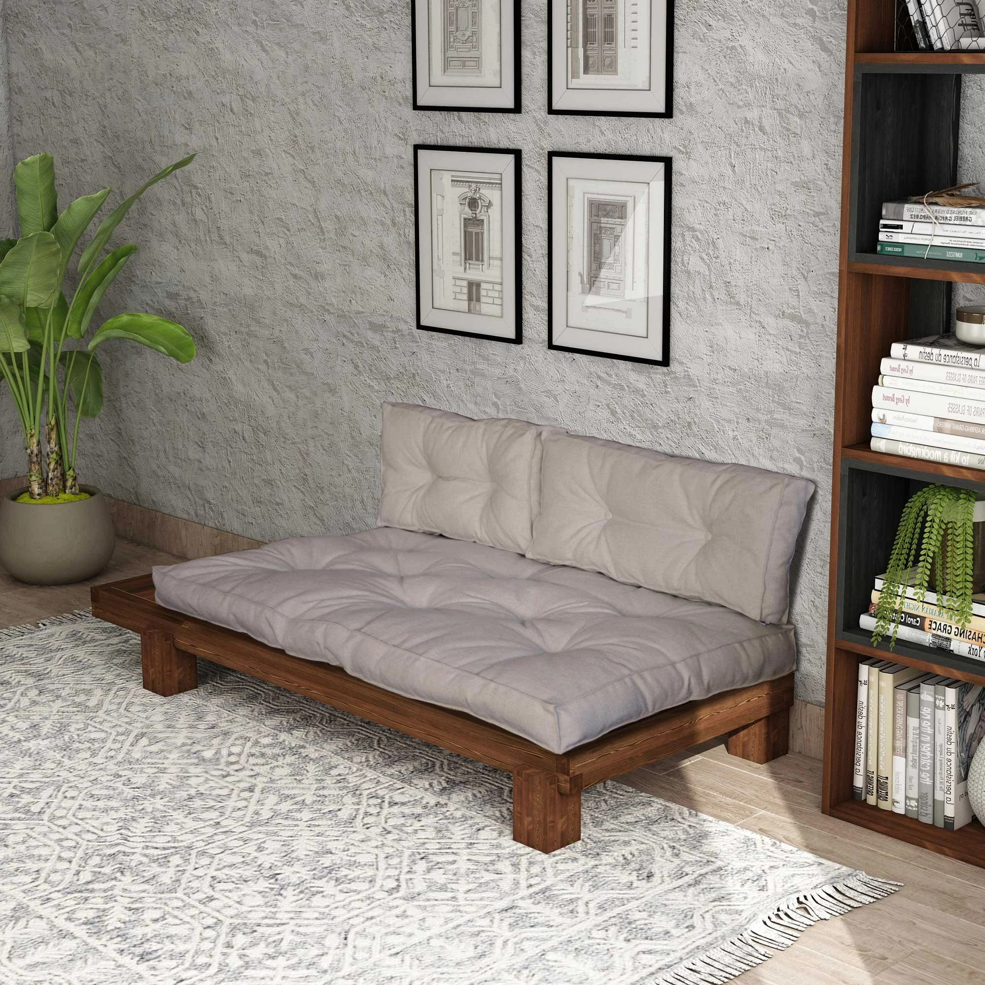 Lounger Atelier del Sofa, ngjyrë arre dhe bezhë, CPT8380-200