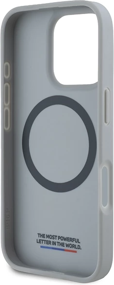 Mbështjellës BMW M Carbon Tricolor Line MagSafe për iPhone 16 Pro, Gri