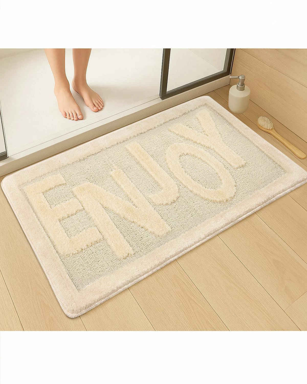 Tapet për banjo, krem, Mijölnir Enjoy, 60x100cm