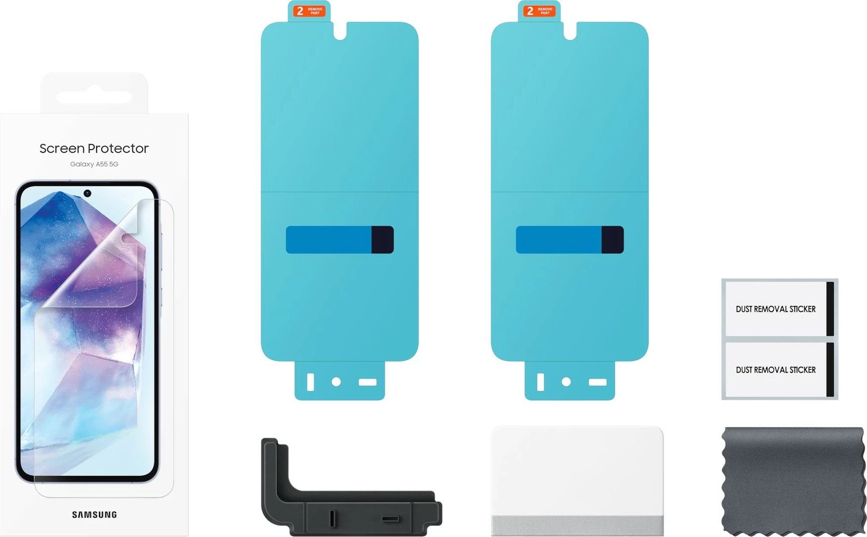 Mbështjellës ekrani Samsung Galaxy A55, rezistent ndaj gërvishtjeve, transparent