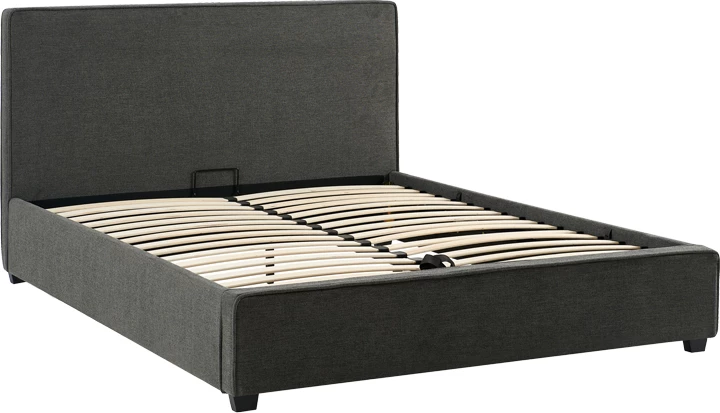 Krevat dopio Bedkapakoworld ngjyrë gri e errët 160x200cm