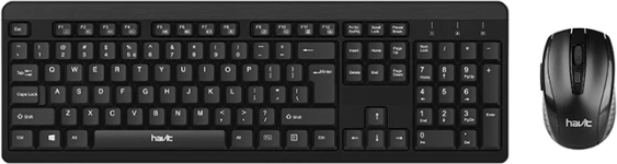 Set tastierë + maus wireless HAVIT KB260GCM 2.4GHz, 104 taste, 800/1200/1600 DPI, e zezë