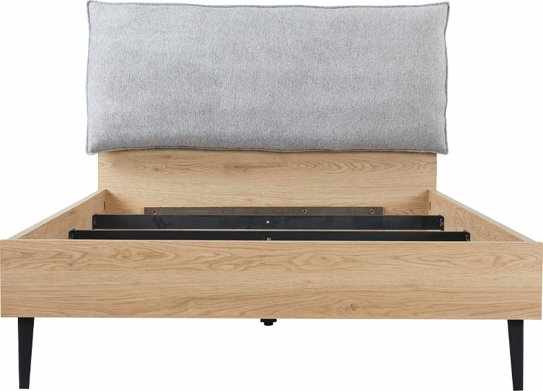 Krevat Neon për dyshek 120x200cm, gri, natyral, 127x210x101