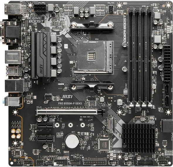 Pllakë amë MSI PRO B550M-P GEN3, Socket AM4, micro ATX, DDR4, e zezë