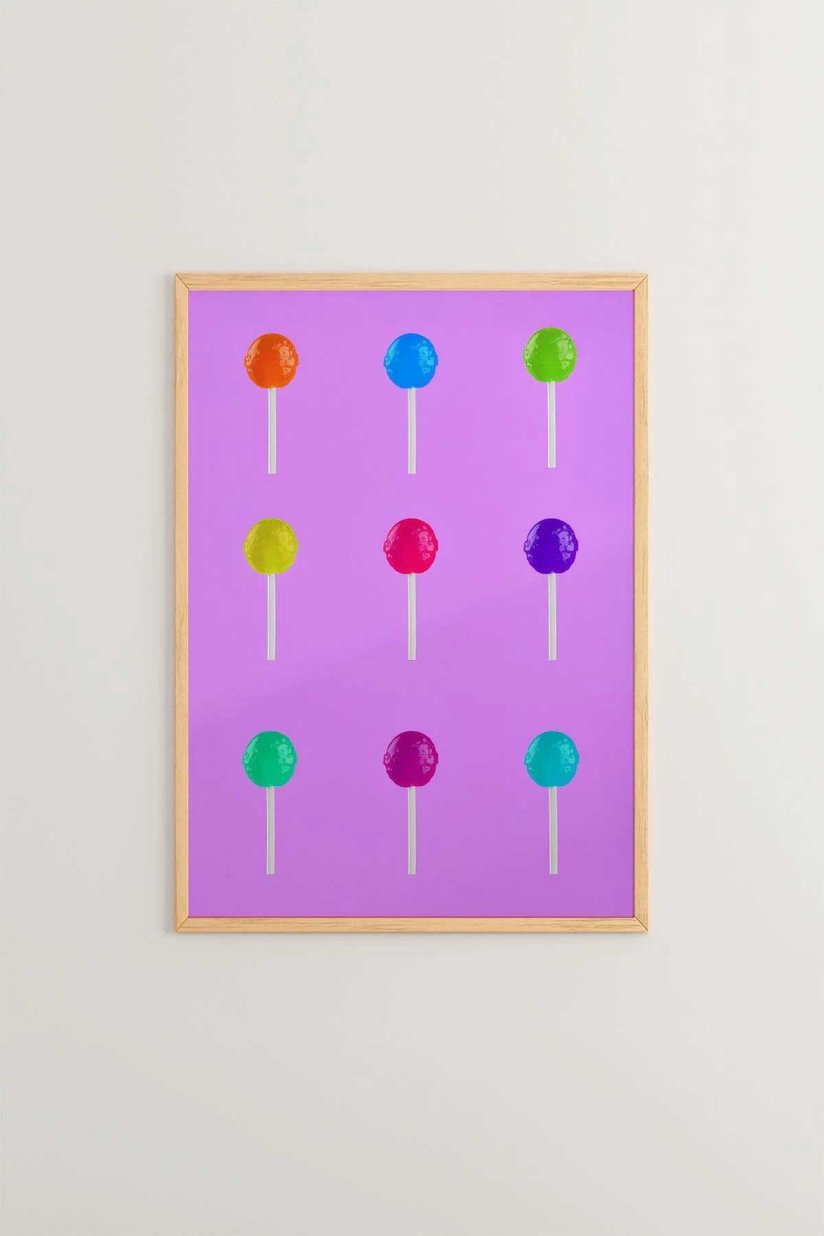 Pikturë dekorative me kornizë, shumëngjyrëshe, Wallity, Artsrmdl4, 33x48cm