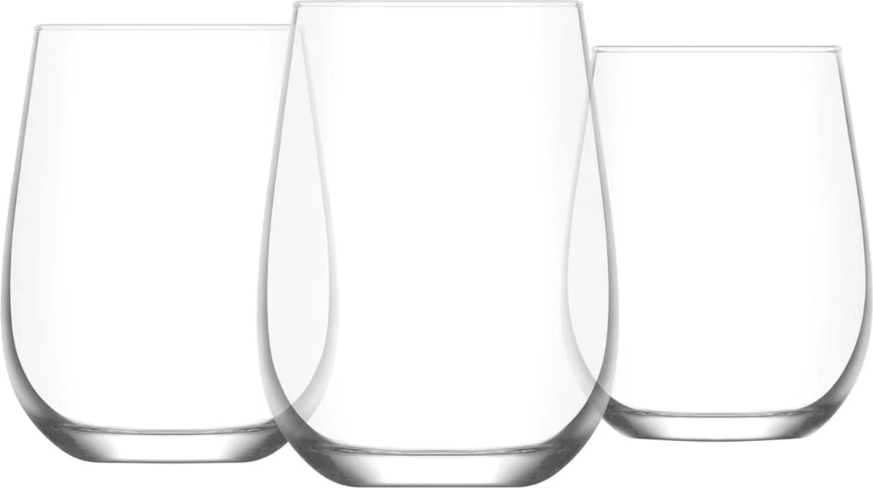 Gotë vere pa kërcell LAV Paris 360 ml, set 12 copë, transparente
