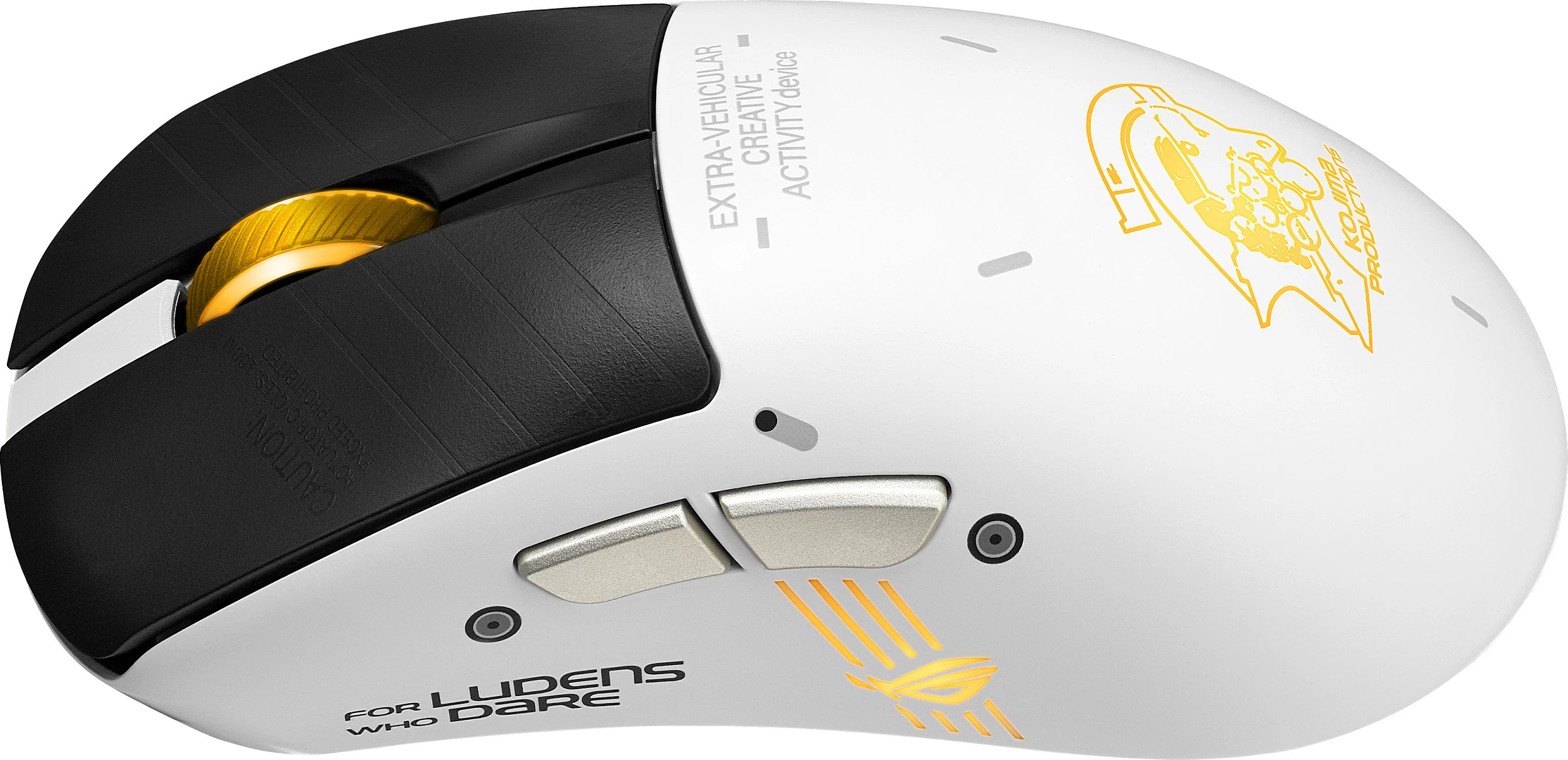 Maus gaming ASUS ROG Keris II Origin-KJP, 42000 DPI, 8000 Hz, wireless/wired, RGB, i bardhë