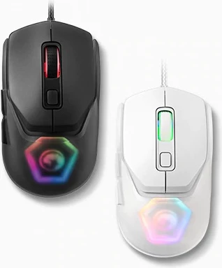 Maus gaming Marvo Fit Lite G1, wired, RGB, 12000 DPI, i bardhë