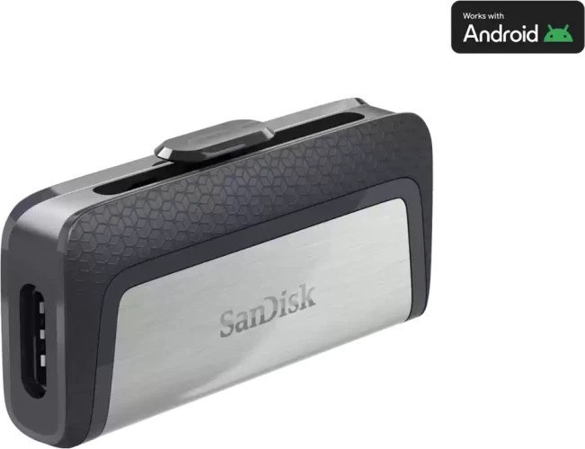 USB flešk SANDISK Ultra Dual SDDDC2-128G-G46 128GB USB 3.1 Gen 1 USB-C/USB-A, zi/argjendtë