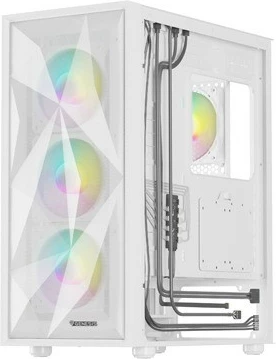Kasë Natec Genesis Diaxid 605 ARGB, Midi Tower, e bardhë