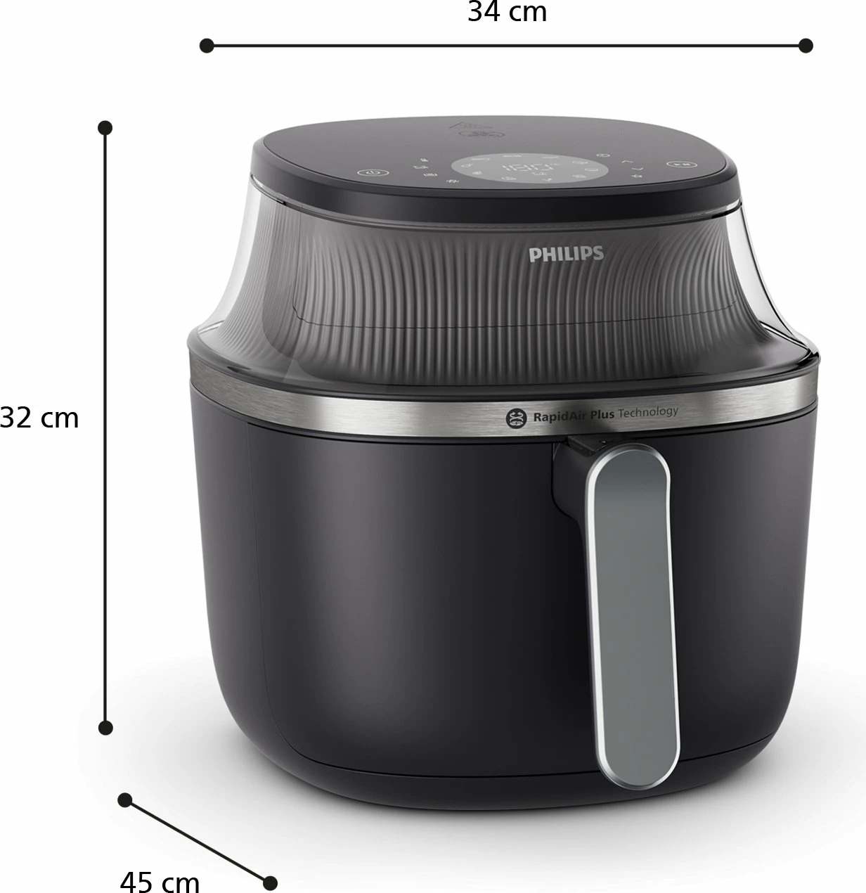 Fritezë me ajër Philips Ovi NA341/00, 7.2 L, 2000 W, WiFi, e zezë