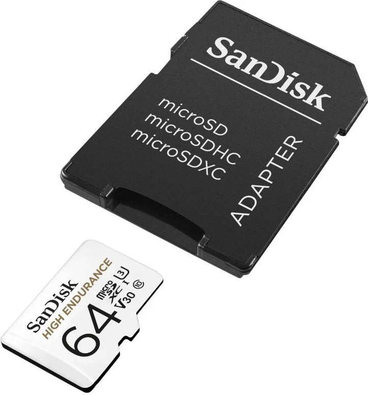 Kartelë microSD SanDisk High Endurance 32GB V30 me Adapter