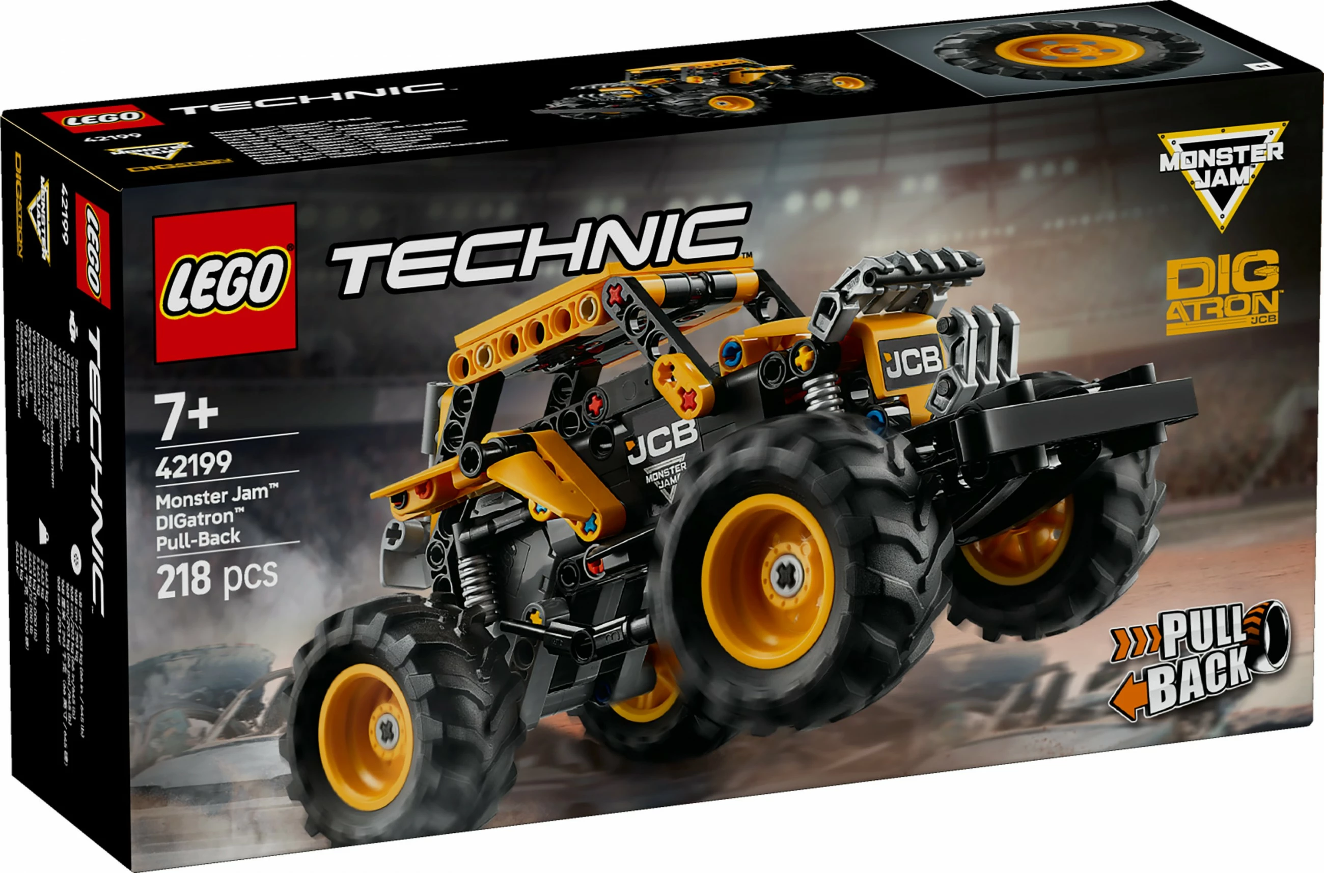 Set ndërtimi LEGO Technic Monster Jam DIGatron 42199, 218 pjesë, pull-back, multingjyrësh