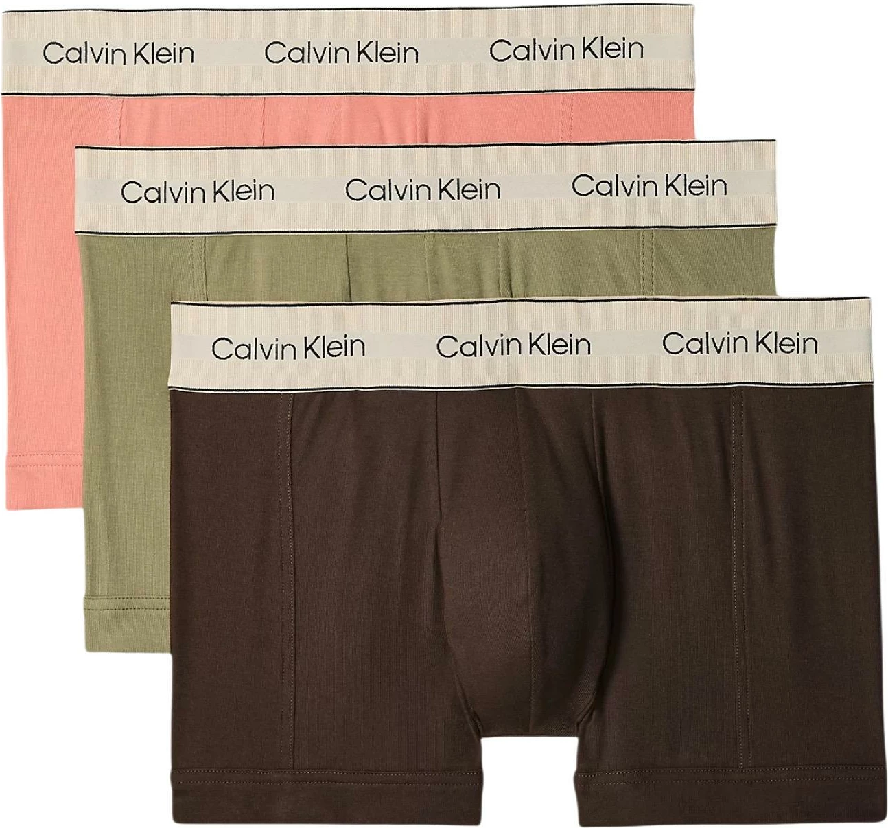 Të brendshme për meshkuj Calvin Klein Underwear TRUNK 3PK LV00NB4446, kafe baltë