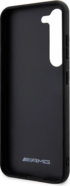 Mbështjellës Mercedes AMG AMHCS23SBLSCA për Samsung Galaxy S23, hardcase, Carbon Stripe & Embossed, i zi