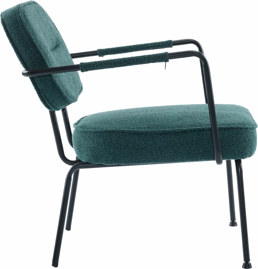 Karrige e ulët Prisley, ngjyrë petrol, 73x66x78 cm