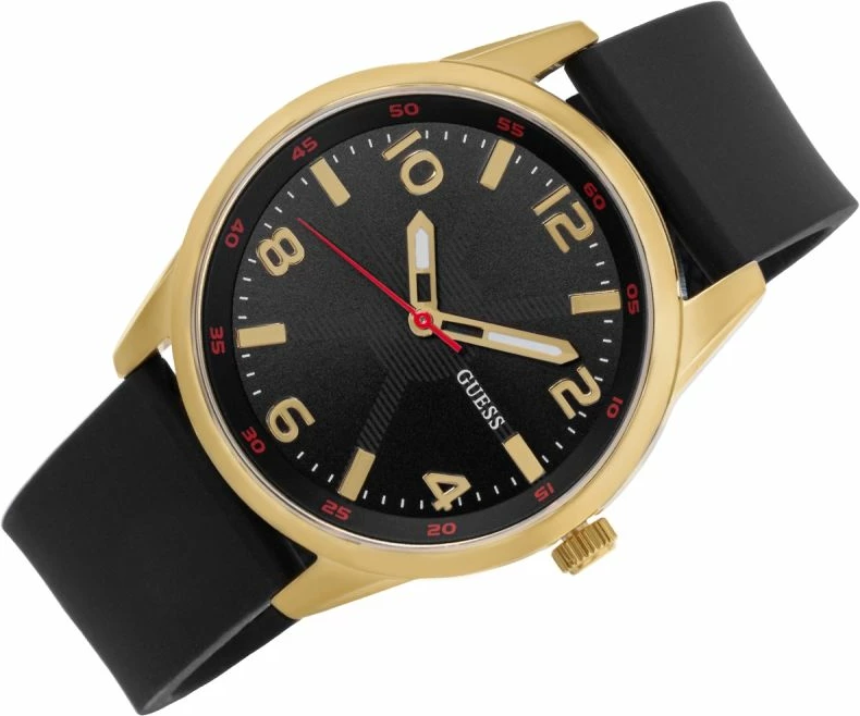 Orë dore meshkuj Guess Monte GW0805G2, e zezë/ari, set me kuti