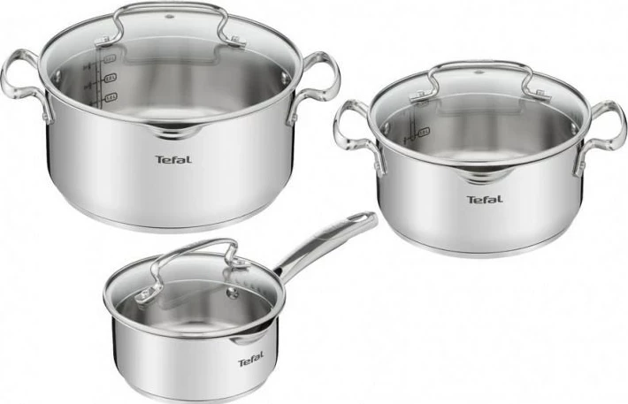 Set tiganësh Tefal Duetto+ G719S674, 6 copë, Inox