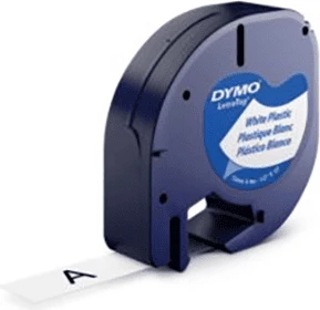 Shirit etiketues, Dymo, 91221 / S0721660, plastikë 12mm x 4m, i bardhë