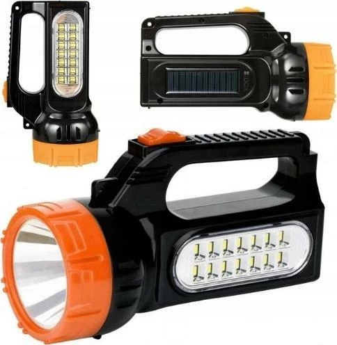 Reflektor dore i rikarikueshëm Libox LB0169 2-në-1 me panel solar, LED, i zi