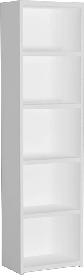 Raft librash Lines, 4 rafte, ngjyrë e bardhë, 46x29x180cm