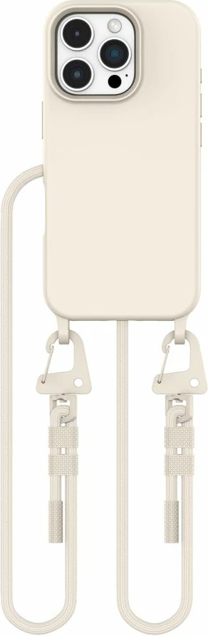 Mbështjellës Tech-Protect MagNecklace për iPhone 16 Pro Max, MagSafe, Bezhe me litar