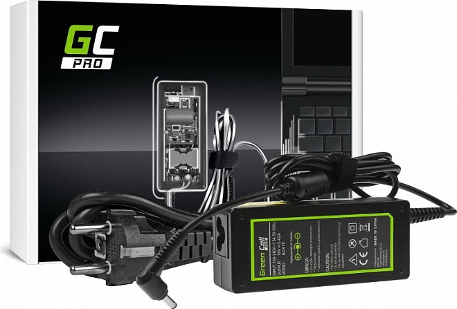 Karikues laptopi Green Cell PRO 65W 19V 3.42A për Asus F553/R540/X540/X553/ZenBook UX303L, i zi