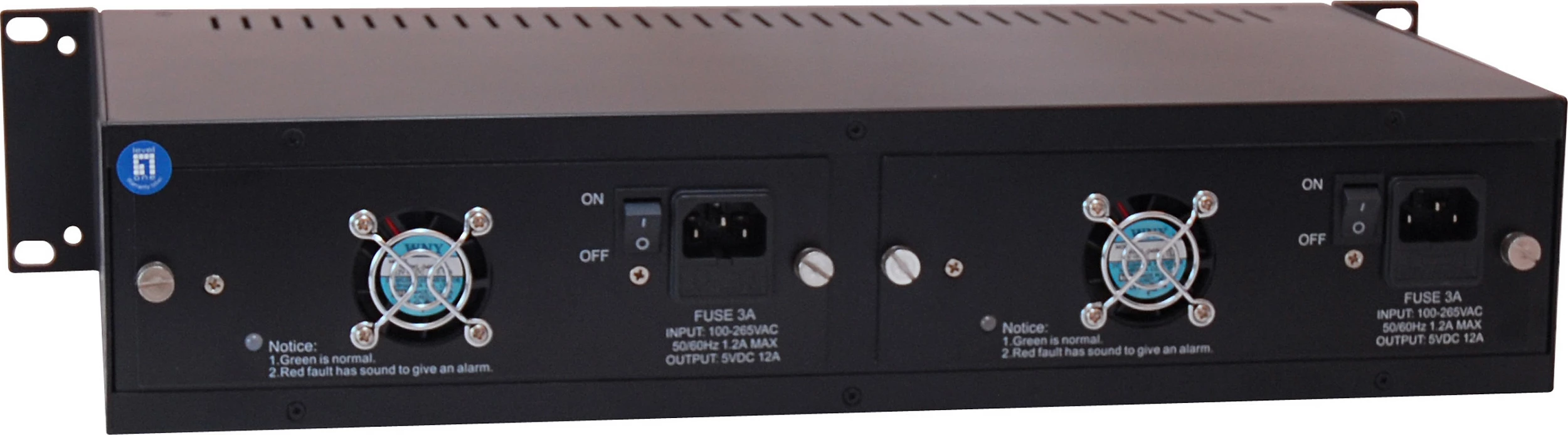 Kasë LevelOne 14-Slot Media Converter, 100-265 V, e zezë