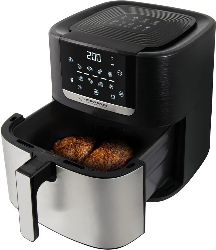 Fritezë me ajër Esperanza EKA004, 8L, 1700W, Inox, e zezë