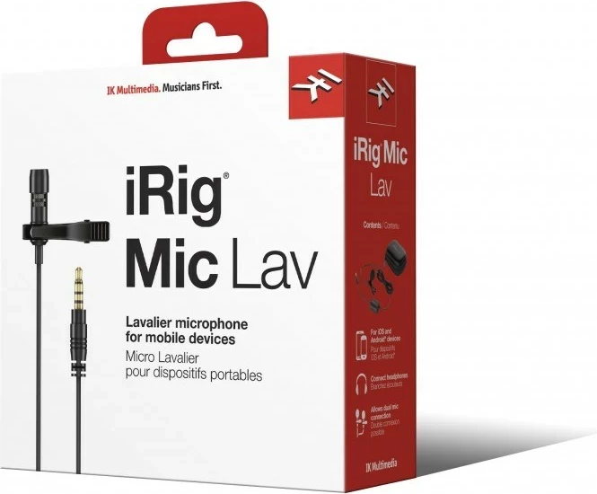 Mikrofon me kapëse IK Multimedia iRig Mic Lav, i zi