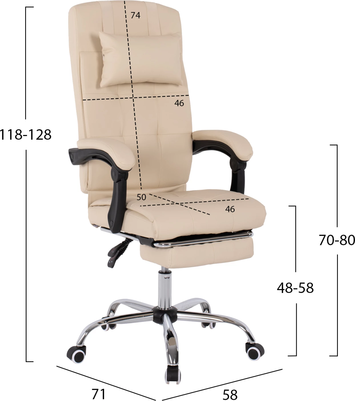 Karrige për zyre FH1057.12, bezhë