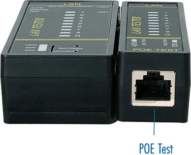 Testues kablloje rrjeti LogiLink LANtest & PoE Finder, RJ45, me magnet dhe dritë, i zi