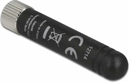 Antenë WiFi DeLOCK 802.11 b/g/n, 2.4GHz, RP-SMA/SMA, 1.7–3.7dBi, e zezë