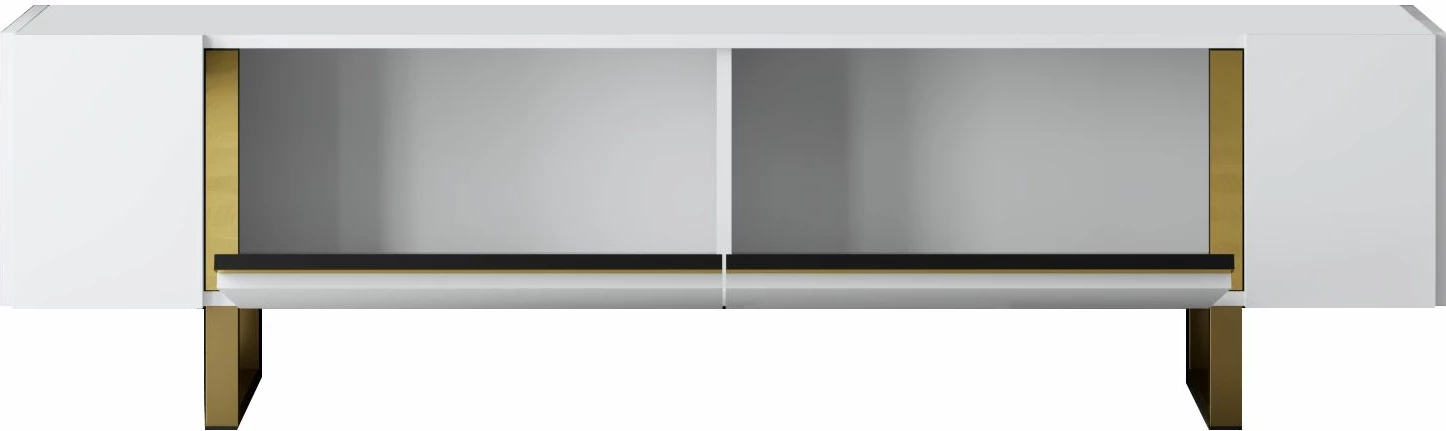 Komodë TV Hanah Home, Yildiz, e bardhë dhe ari