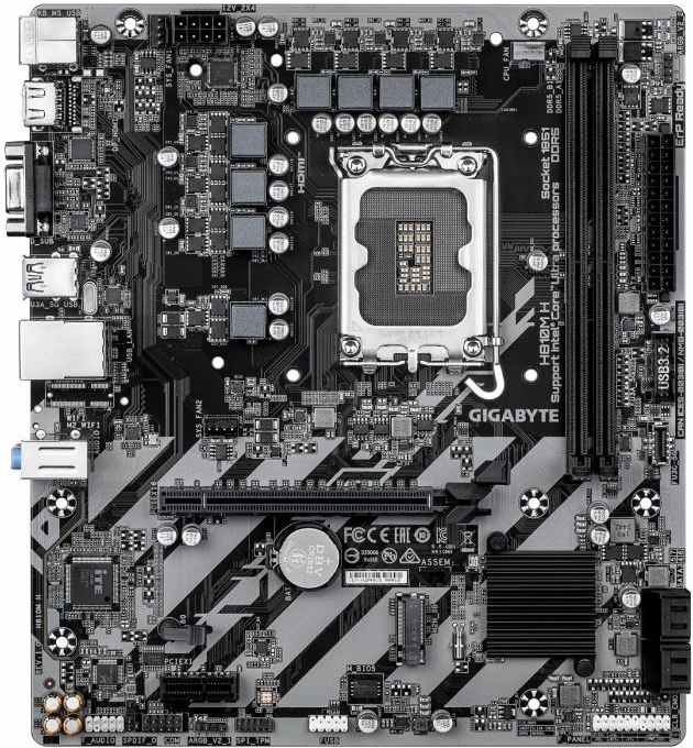 Pllakë amë GIGABYTE H810M H, mATX, LGA1851, DDR5, HDMI, SATA3, USB 3.2 Gen1
